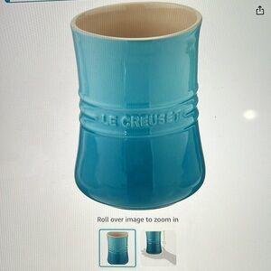 Le Creuset Stoneware Utensil Crock 1 Qt, Caribbean Blue